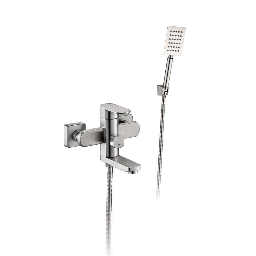 Смеситель для ванны Wezer ODA3-15 поворотное излияние нержавеющая сталь Ø 35 мм Сатин (1055183)