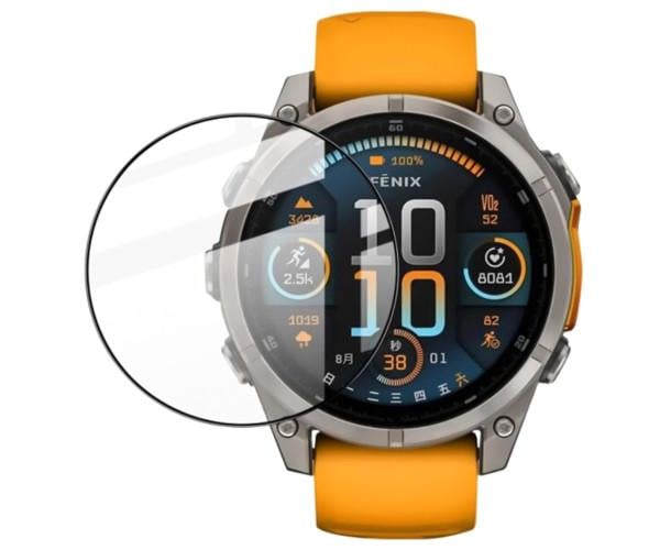 Защитное стекло противоударное SoftGlass Full Cover P ммA для Garmin Fenix E 47 мм Black