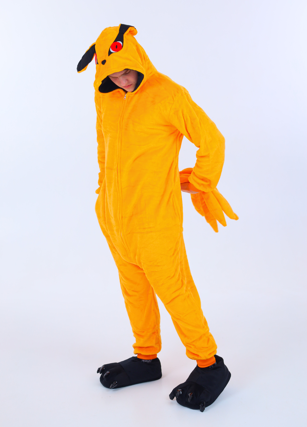 Кигуруми для взрослых Наруто Девятыхвостый лис Курама унисекс аниме пижама для женщин и мужчин S Оранжевый (1150/S)