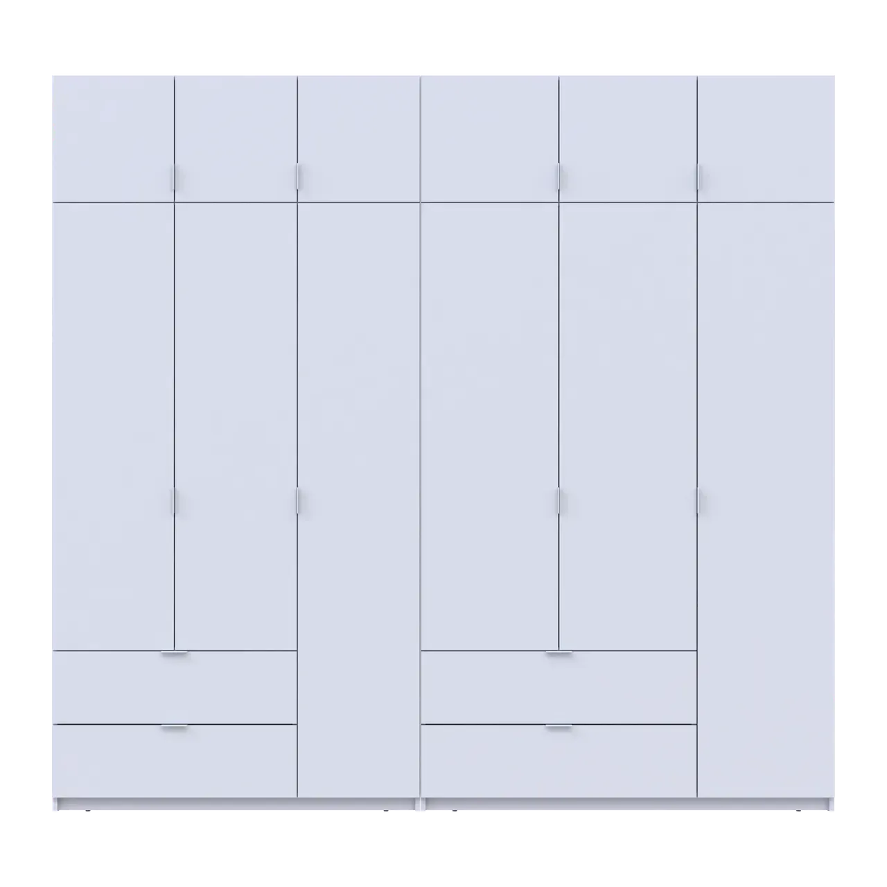 Шкаф распашный 3/3 Doros Лукас 255х50х240 см Белый (26854870)