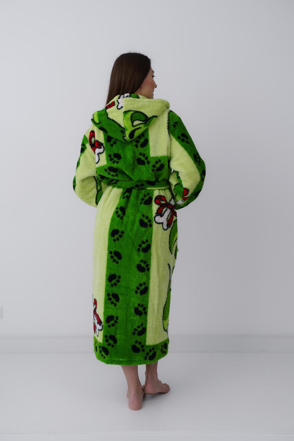 Халат жіночий UT Store Песик HT03 XL Зелений (24524503) - фото 2