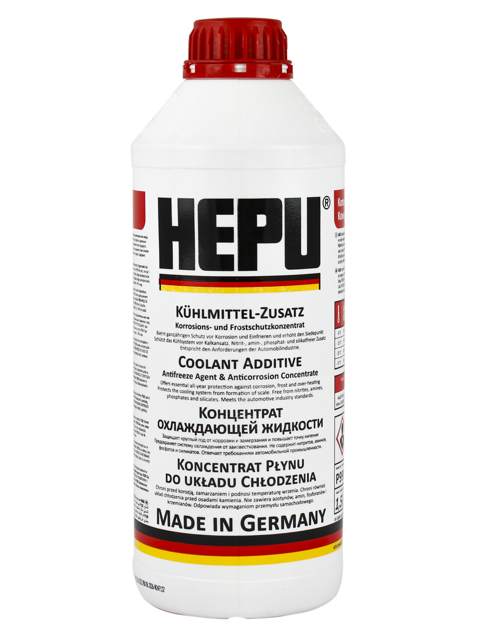 Антифриз HEPU G12 концентрат -38°C 1,5 л Красный