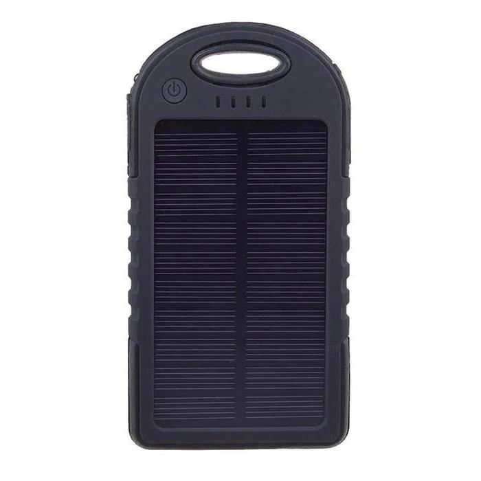 УМБ портативна зарядка Power bank Solar 8000mAh 2USB Чорний