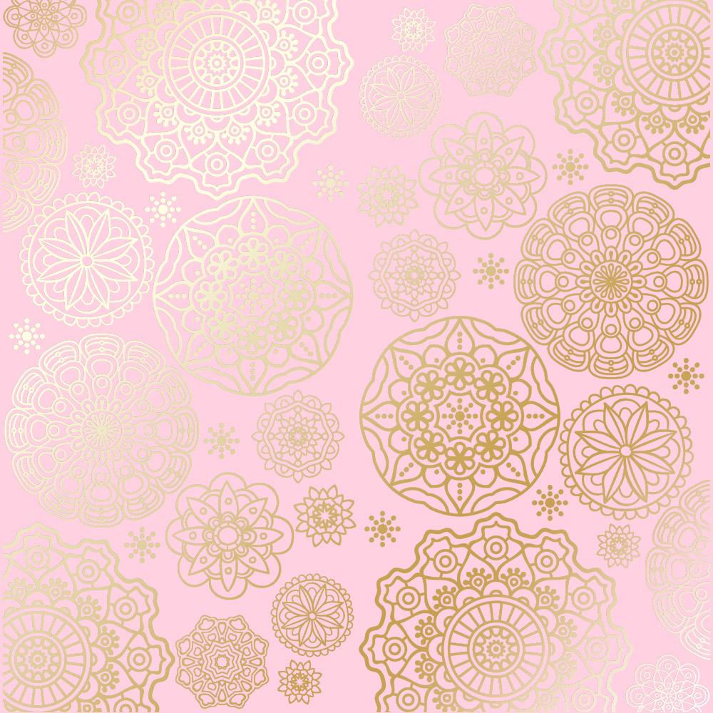 Лист бумаги односторонний Golden Napkins с фольгированием 30,5х30,5 см Pink