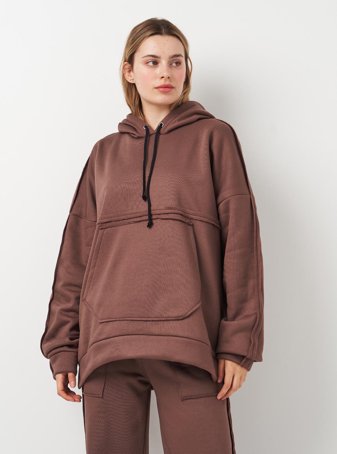 Спортивный костюм утепленный Вилена женский р. 60 Коричневый (2288073145) - фото 3 Спортивный костюм утепленный Вилена женский р. 60 Коричневый (2288073145) - фото 3