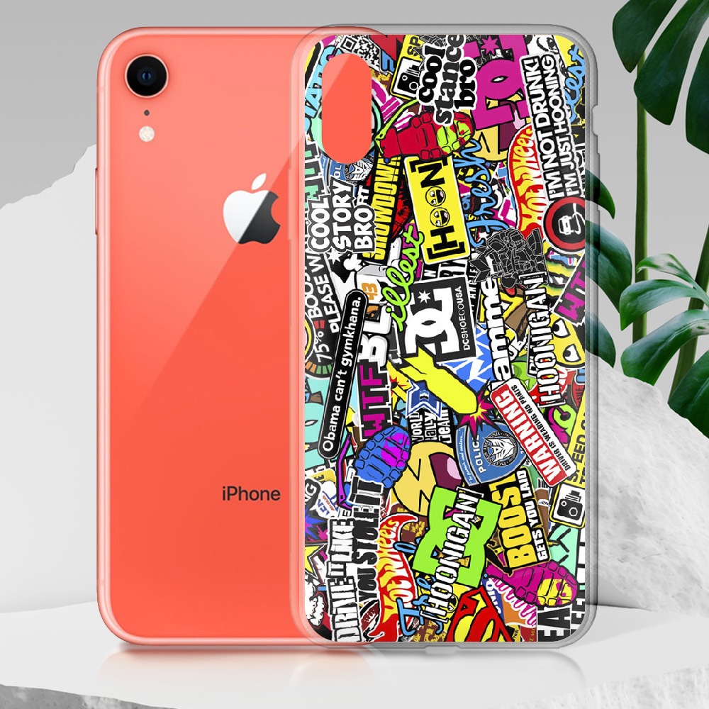 Чохол Boxface iPhone XR Multicolored Inscriptions Прозорий силікон (35417-up880-35417) - фото 2