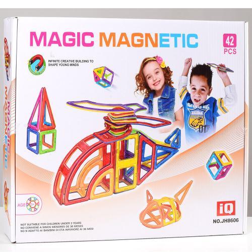 Конструктор магнитный Bambi JH8606 Вертолет 42 дет