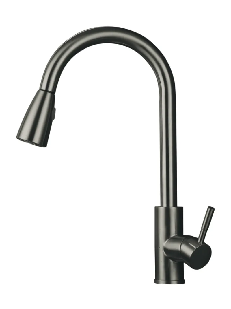 Смеситель для кухни MIXXUS SUS-014-B с выдвижной лейкой из нержавеющей стали Graphite (MI6564)