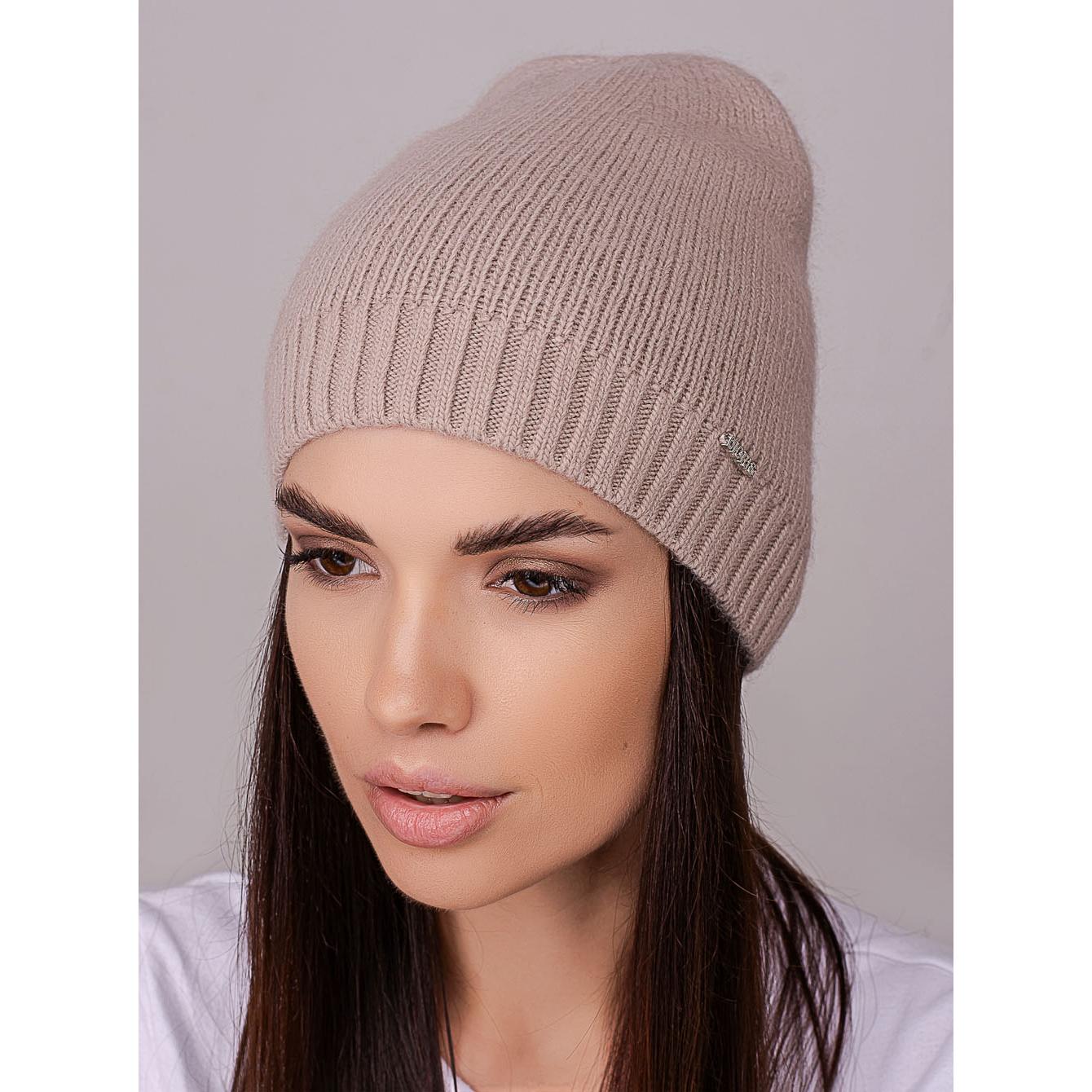 Шапка женская Leks ИНТРИГА кашемировая с добавлением ангоры без отворота одинарная one size Латте (215398) - фото 1 Шапка женская Leks ИНТРИГА кашемировая с добавлением ангоры без отворота одинарная one size Латте (215398) - фото 1