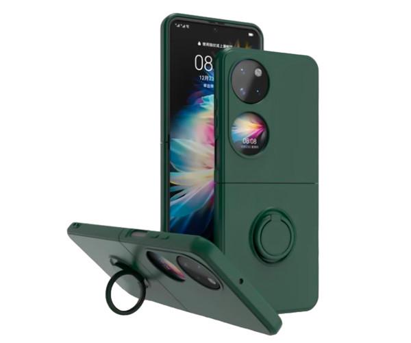 Чехол-накладка Omeve Shockproof Ring для Huawei P50 Pocket Зеленый