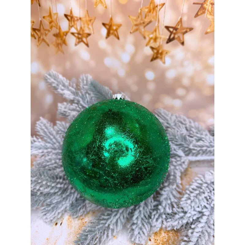 Шар новогодний Ретро 150 мм Зеленый (2782174483)