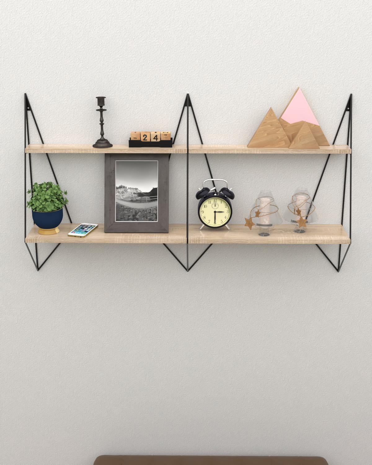 Полка настенная EcoLoft Астерия DSP-1505-6 в стиле лофт Дуб сонома (35966110)