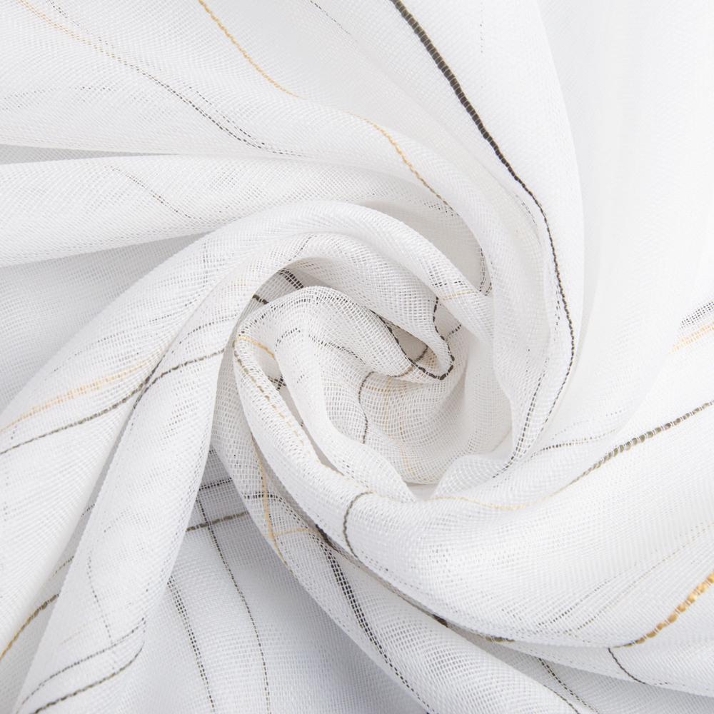 Ткань тюль рогожка V-6/6 полоска Желто-зеленый (22928)