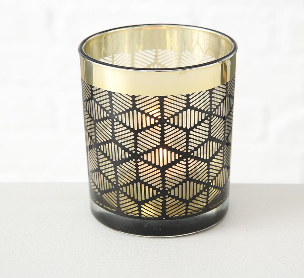 Набір 2-х свічників Олівер чорне скло h8-10см Гранд Презент 1017291-1 звезда - фото 3 Набір 2-х свічників Олівер чорне скло h8-10см Гранд Презент 1017291-1 звезда - фото 3