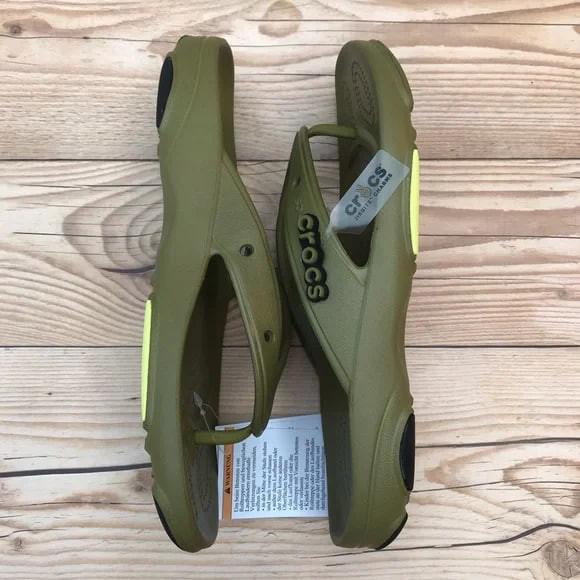 В'єтнамки чоловічі Crocs All-Terrain Flip Aloe р. 43-44 Оливковий (15127) - фото 14