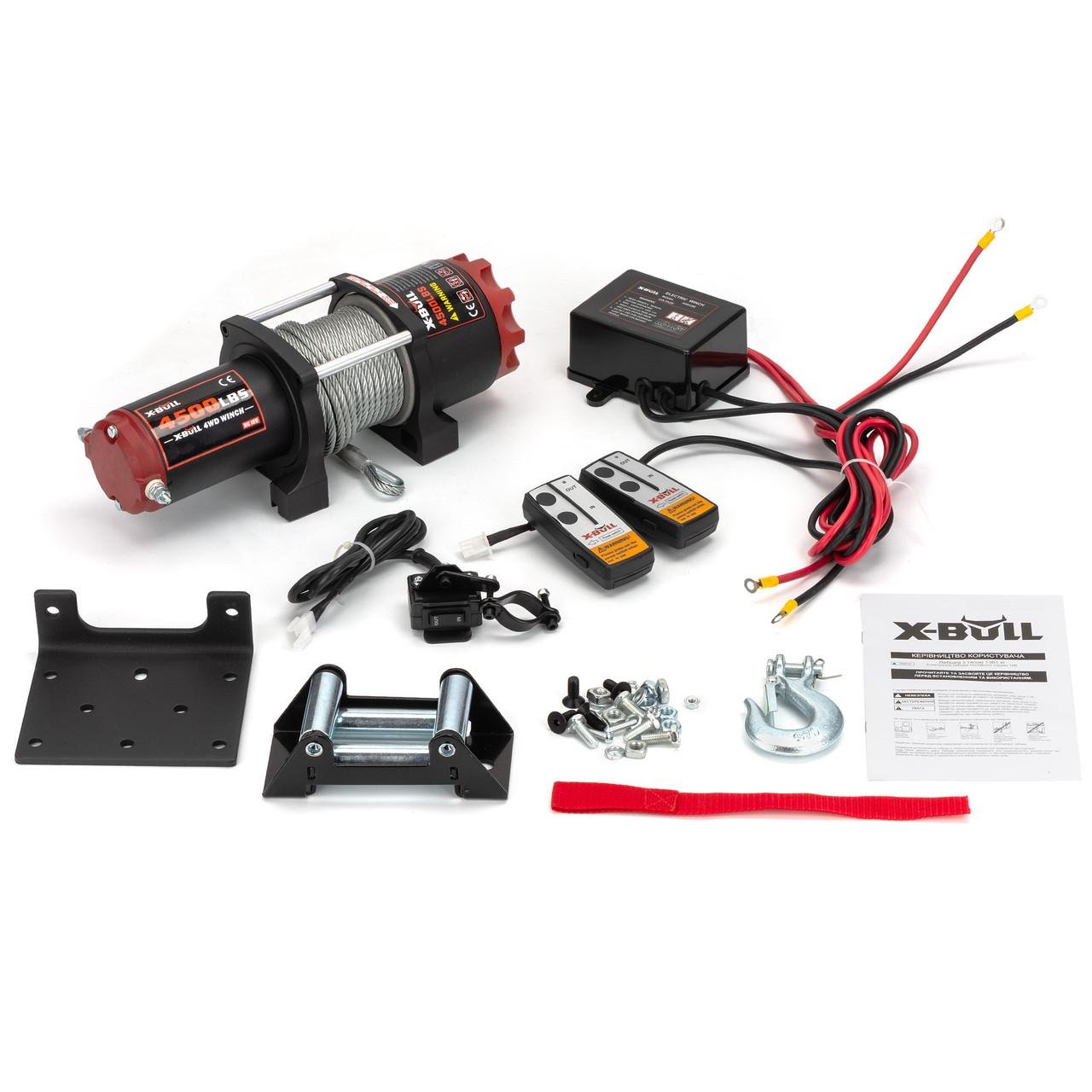 Лебідка автомобільна електрична X-Bull 4500Lbs зі сталевим тросом - фото 3 Лебідка автомобільна електрична X-Bull 4500Lbs зі сталевим тросом - фото 3