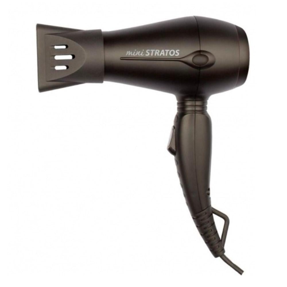 Фен дорожный TICO Professional Mini Stratos компактный/2 скорости/2 насадки 900–1100 Вт Черный (32207)