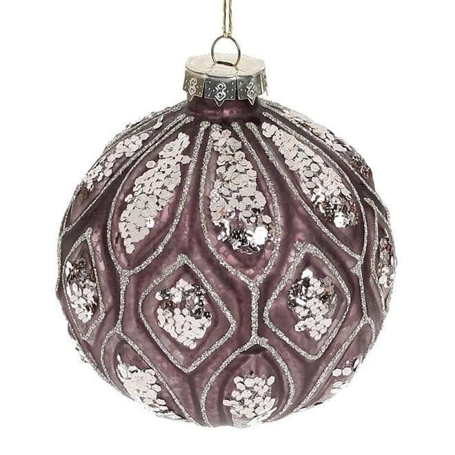 Набор шариков стеклянных новогодних 10 см 4 шт. (12604)