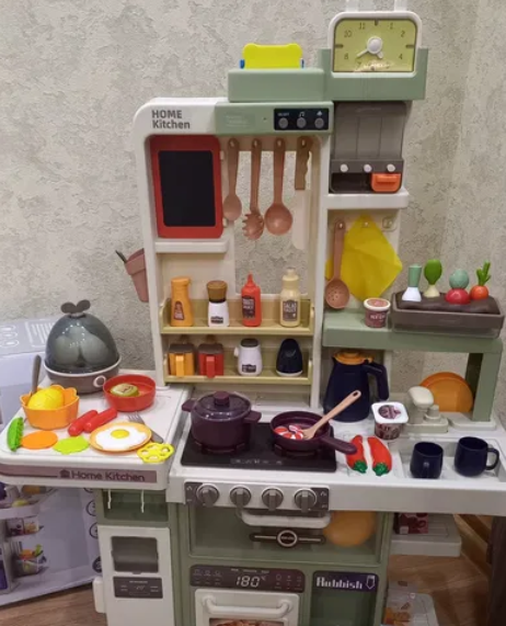 Детская игровая кухня интерактивная Limo Toy 889-231 с посудой и овощами музыкальная со светом/звуком и паром (2698148012) - фото 8 Детская игровая кухня интерактивная Limo Toy 889-231 с посудой и овощами музыкальная со светом/звуком и паром (2698148012) - фото 8