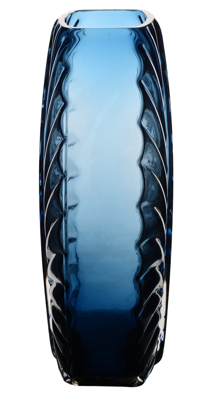 Ваза для цветов VIVA LEAF стеклянная 25 см Голубой (A060188) - фото 2 Ваза для цветов VIVA LEAF стеклянная 25 см Голубой (A060188) - фото 2