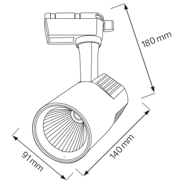 Светильник светодиодный трековый Horoz Electric Varna-36 36W Белый - фото 2