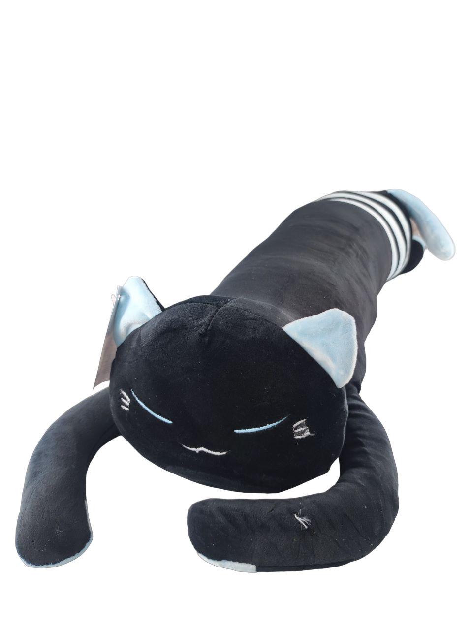 Мягкая игрушка-обнимашка Кот Батон 60 см Черный/Голубой (142968) Мягкая игрушка-обнимашка Кот Батон 60 см Черный/Голубой (142968)
