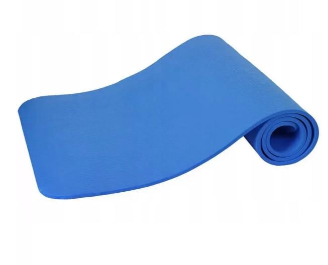 Коврик для йоги и фитнеса Power System PS-4017 NBR Fitness Yoga Mat Plus 180х61х1 см Blue (PS-4017_Blue)