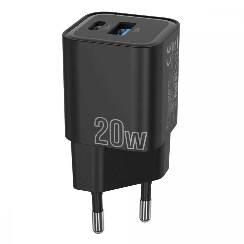 Зарядное устройство Proove Silicone Power Plus 20 W Type C USB Black