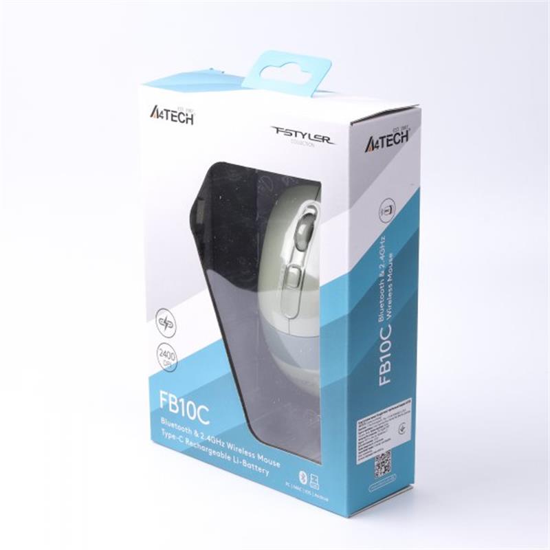 Компьютерная мышка беспроводная A4Tech FB10C Matcha Green (26449850) - фото 6