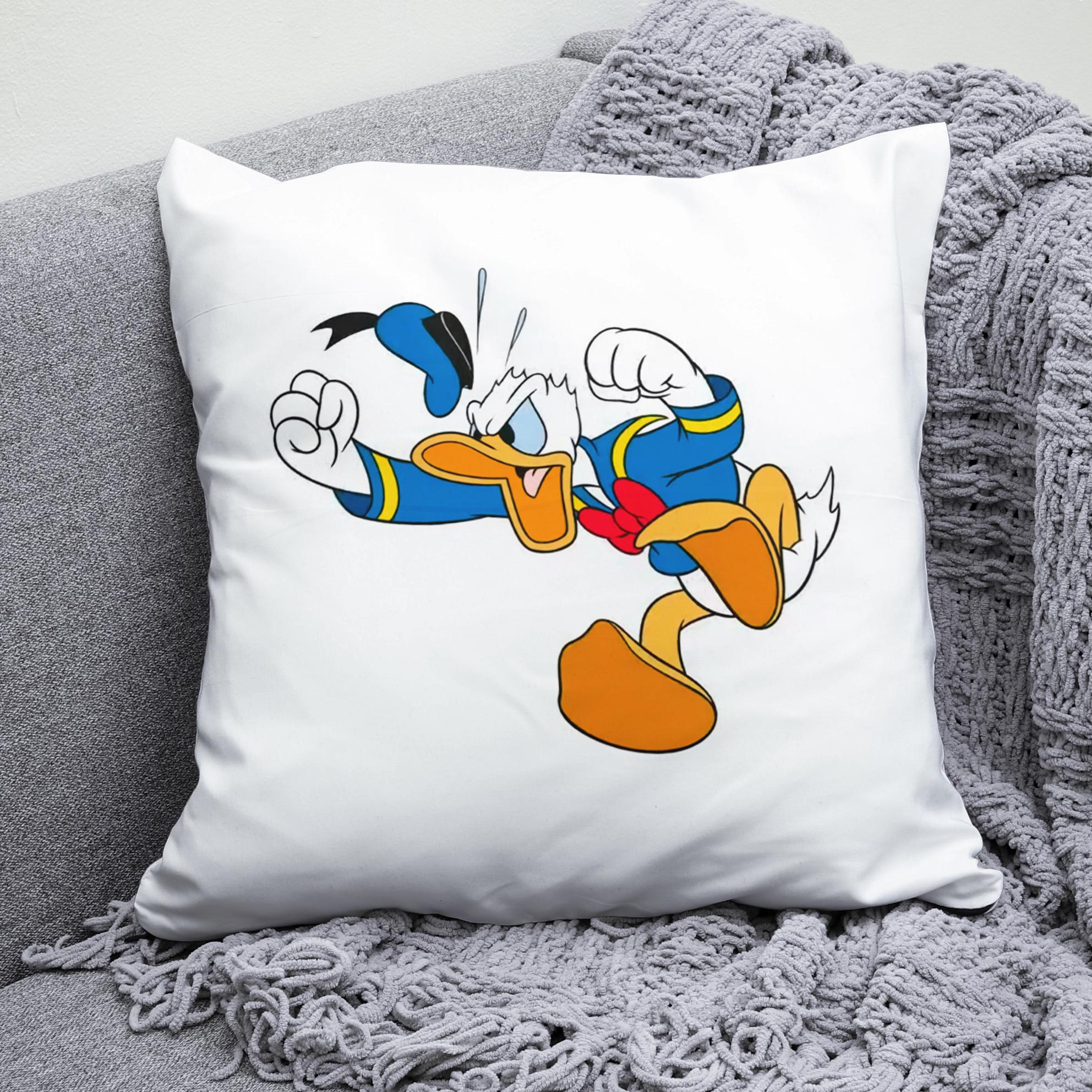 Плюшевая подушка квадрат с принтом Donald Duck