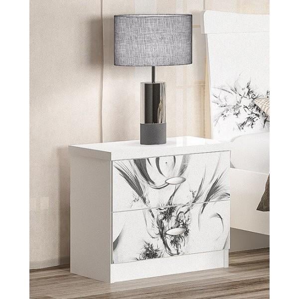 Тумба прикроватная (2 шт.) Ева 516x379x506 из ДСП цвет Белый Мебель Сервис