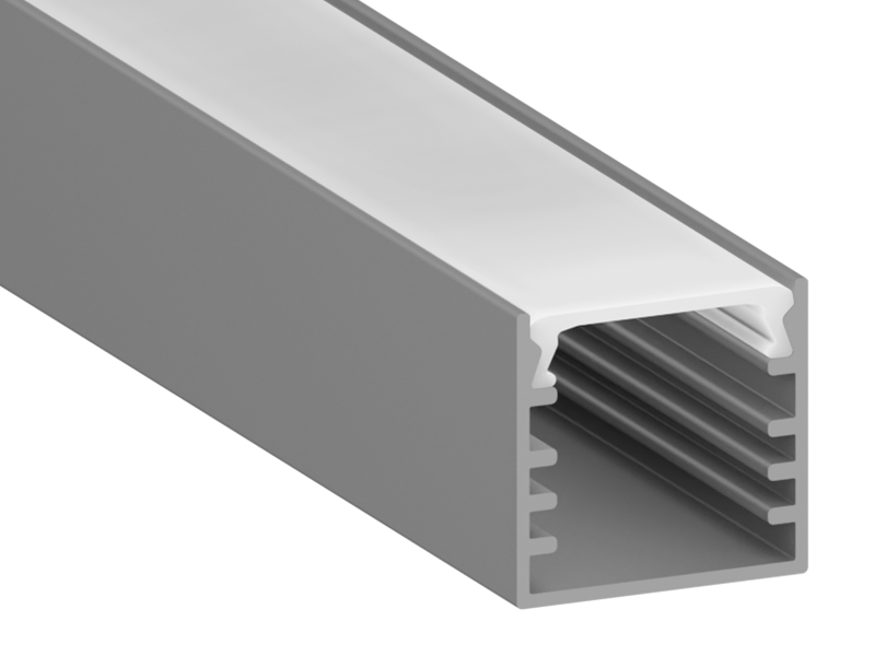 Профиль алюминиевый анодированный LEDUA АЛ-04-1 + рассеиватель для LED ленты накладной 2 м (3932) Профиль алюминиевый анодированный LEDUA АЛ-04-1 + рассеиватель для LED ленты накладной 2 м (3932)