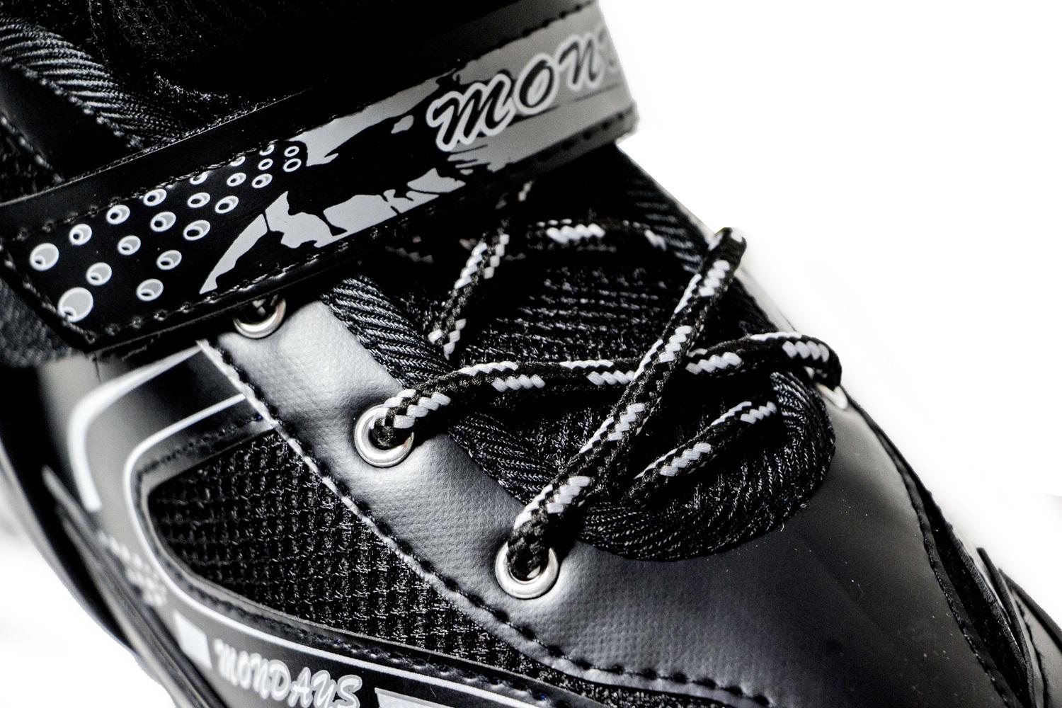 Роликовые коньки Happy Mondays колеса со светом PU 27-29,5 р. 43-46 см Black (692937574) - фото 4