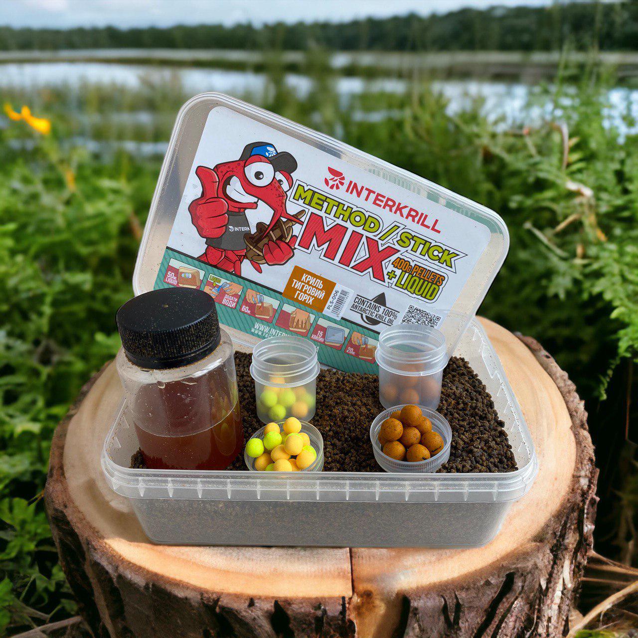 Комплект підкормки INTERKRILL Method/Stick MIX Кріль-тигровий горіх 4в1 (400) - фото 2 Комплект підкормки INTERKRILL Method/Stick MIX Кріль-тигровий горіх 4в1 (400) - фото 2