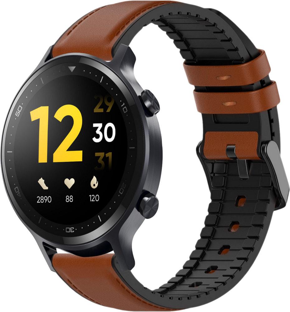 Ремешок кожаный Tamyx для Realme Watch S Brown (31632-30)