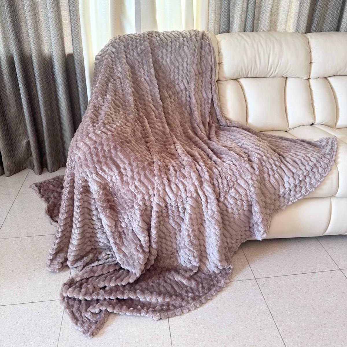 Плед Koloco Шарпей 3D євро 200х230 см Світло-коричневий (41108) - фото 2 Плед Koloco Шарпей 3D євро 200х230 см Світло-коричневий (41108) - фото 2