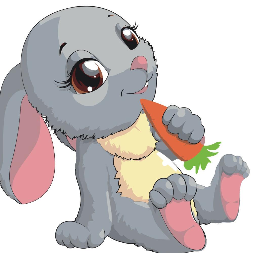 Картина по номерам Strateg Серый с морковкой 30x30 см (ES088)