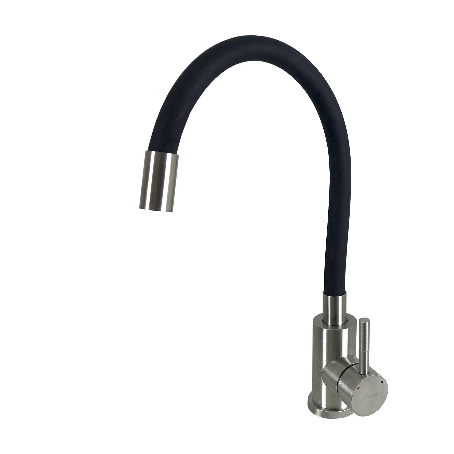 Смеситель для кухни MIXMIRA MS1-203SB 000018636 с гибким изливом Черный (108432)