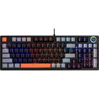 Клавиатура механическая игровая Xtrike ME GK-987 UA 96 клавиш и регулятор RGB USB Черно-серый (36266890)