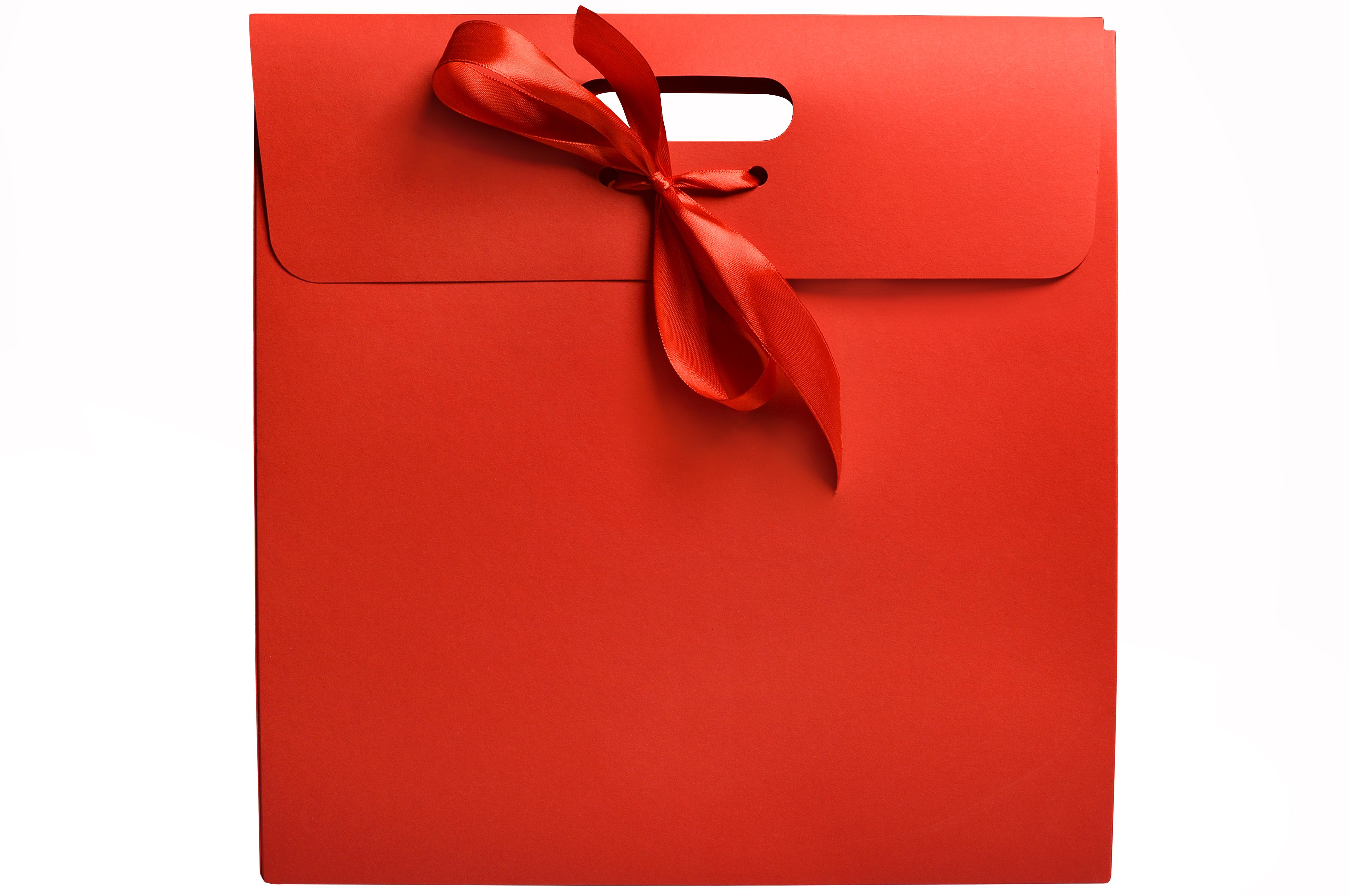Коробка подарочная с бантом 35х10х35 см Красный - фото 2