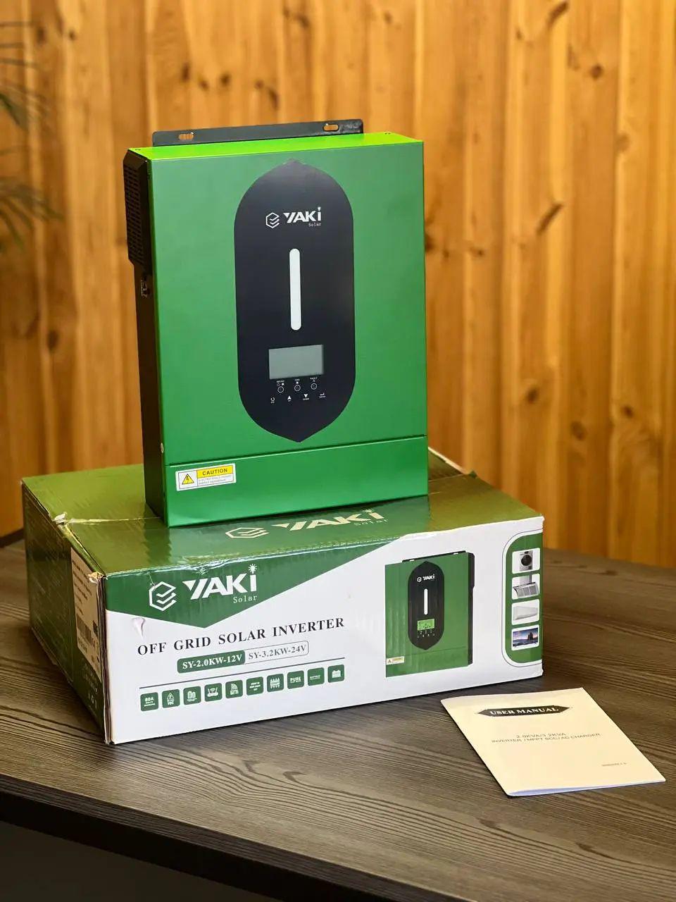 Инвертор для солнечных батарей гибридный Yaki SY-2KW-24V 12V DC 230V 40A однофазный (opt-102833)