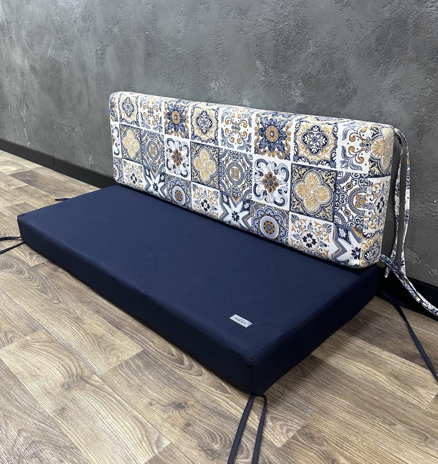 Матрас Comfort Home Abstraction blue на поддоны/качели/каркасы/садовую мебель 140х60х40х5 см