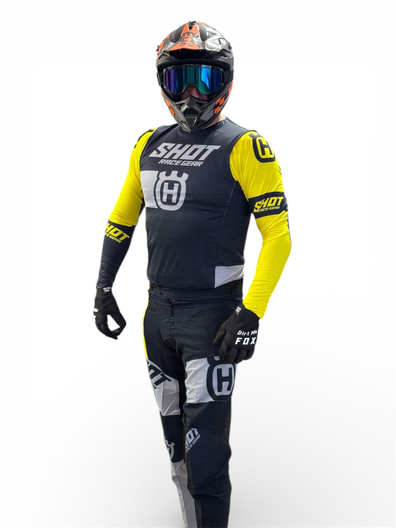 Мотокостюм Husqvarna SHOT для эндуро и мотокросса L Cерый