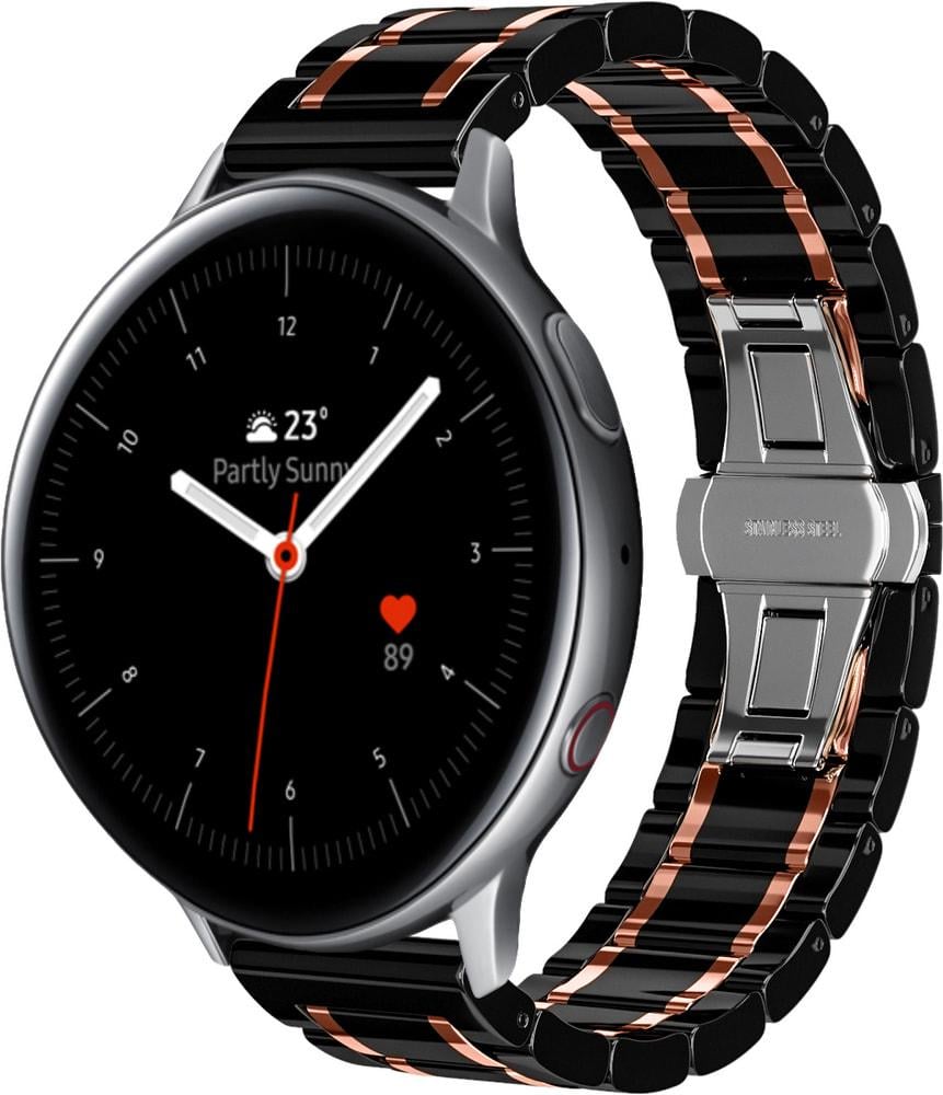 Ремінець керамічний Ceramo для Galaxy Watch Active 2 40/44 мм Black/Pink (28730-51) Ремінець керамічний Ceramo для Galaxy Watch Active 2 40/44 мм Black/Pink (28730-51)