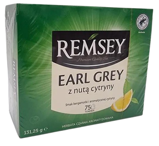 Чай черный Remsey Earl Grey citrus с бергамотом и лимоном 75 пакетиков (21132226)