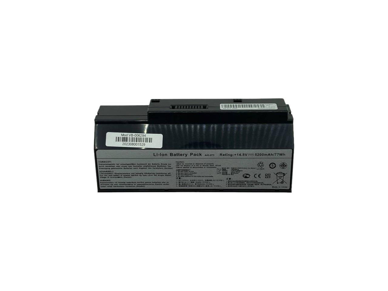 Аккумулятор для ноутбука Asus A42-G73 14,8 V 5200 mAh OEM Black