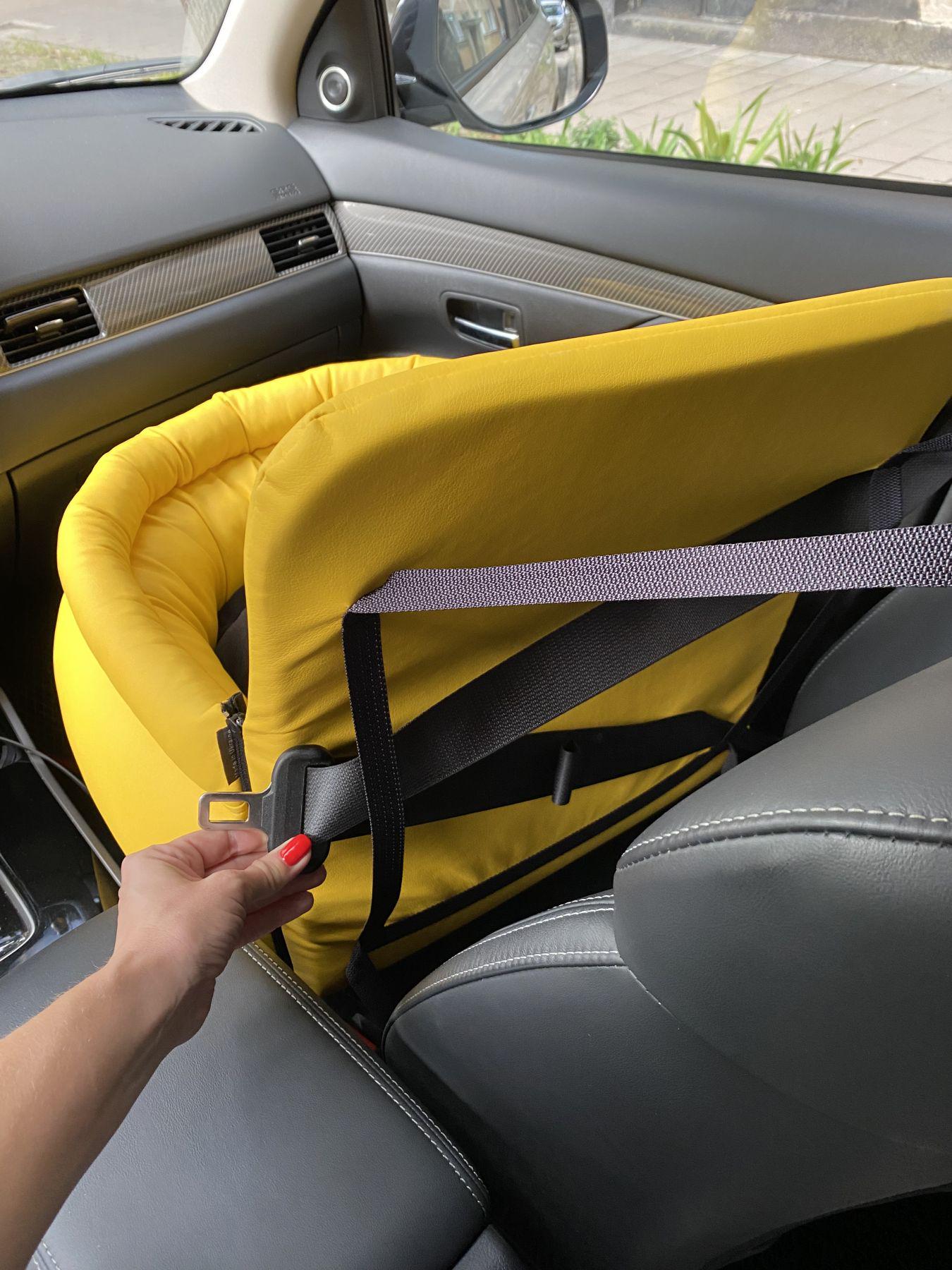 Автокрісло для Собак Haustier Sport Lemon M 45x45x24x52см (HT2-2-e04) - фото 4 Автокрісло для Собак Haustier Sport Lemon M 45x45x24x52см (HT2-2-e04) - фото 4