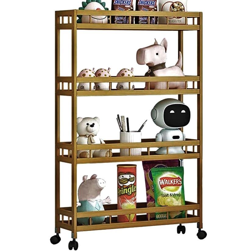 Этажерка на колесах из дерева Джуно Сиена (ЭТА-000205)