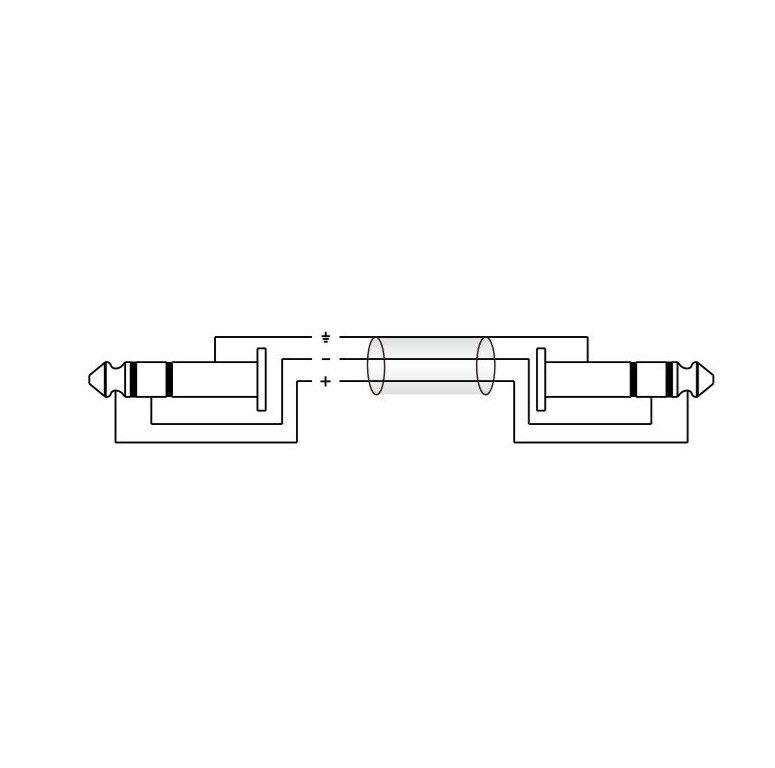 Аудиокабель балансный Roxtone SMJ-J200-L1 Jack 6.3 stereo-Jack 6.3 stereo 1 м - фото 2