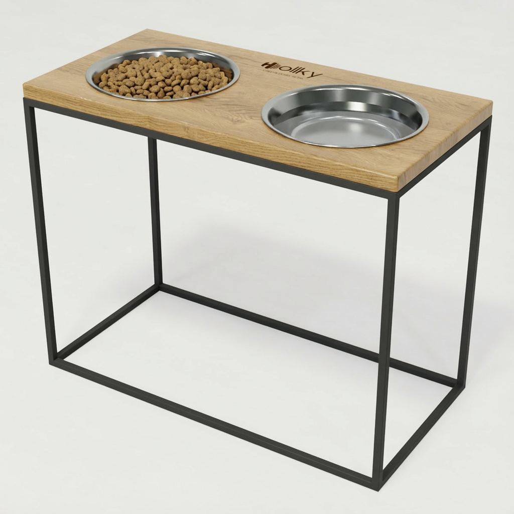 Миски на подставке для больших собак Hollky Base XL20 2х1,8 л (BXL40-522640-GRNT)